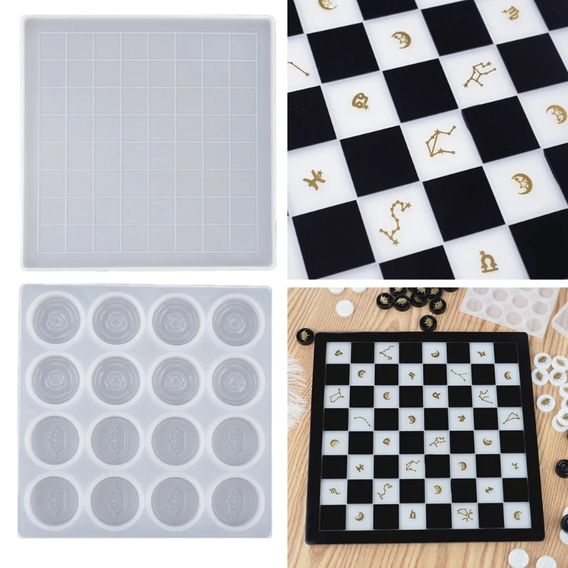 Handmade Chess Set and Checker Game Board Resin Casting Mold International Checkers Toy Silicone Mould Epoxy Resin Craft
Handmade Chess Set and Checker Game Board Resin Casting Mold International Checkers Toy Silicone Mould Epoxy Resin Craft