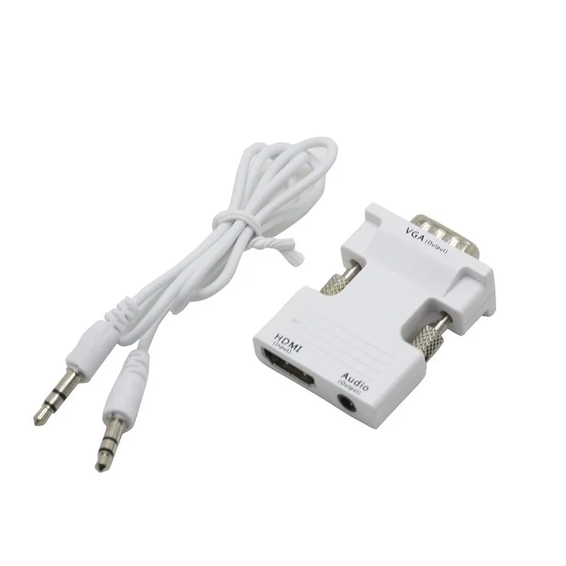 Built-in chip HDMI Female to 1080P VGA Male Signal Converter with Audio Interface Cable Adapter For HDTV Projector Monitor
Built-in chip HDMI Female to 1080P VGA Male Signal Converter with Audio Interface Cable Adapter For HDTV Projector Monitor