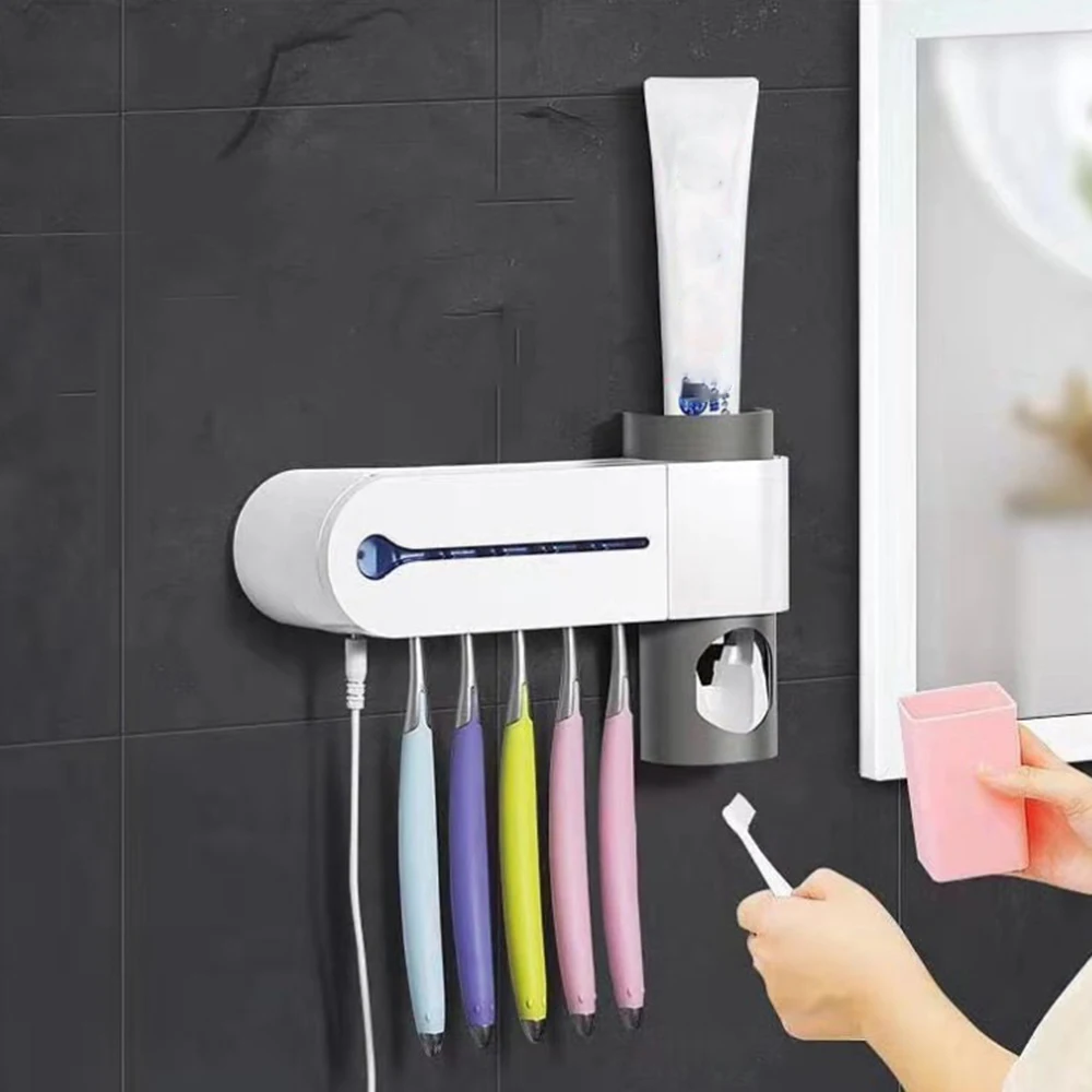 UV Sterilization Toothbrush Holder 5 Toothbrush Sterilizer Holder Automatic Toothpas Home Bathroom Tool Set Toothpaste Squeezer
UV Sterilization Toothbrush Holder 5 Toothbrush Sterilizer Holder Automatic Toothpas Home Bathroom Tool Set Toothpaste Squeezer