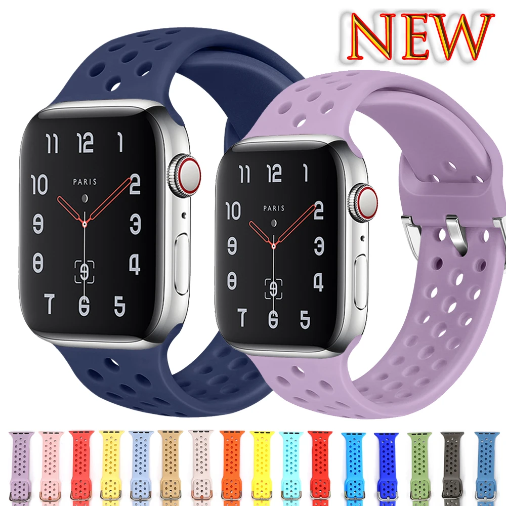 Silicone strap for Apple Watch 4 band 44mm 40mm iWatch band 42mm 38mm Sport bracelet correa apple watch 4 3 2 1 Accessories
Silicone strap for Apple Watch 4 band 44mm 40mm iWatch band 42mm 38mm Sport bracelet correa apple watch 4 3 2 1 Accessories