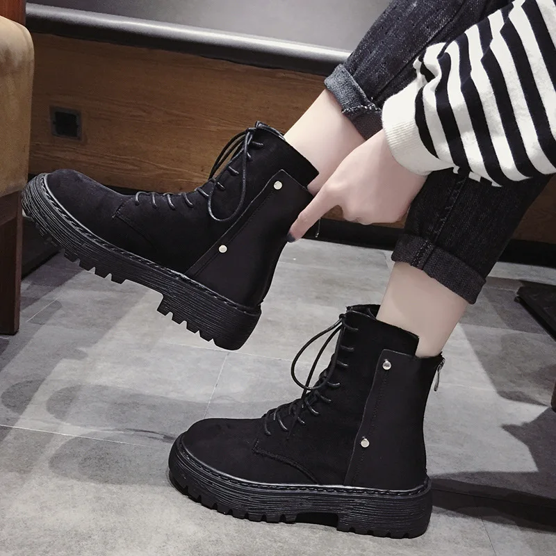 Martin Boots Women's British-Style Handsome Motorcycle Boots 2019 New Style Spring And Autumn Single Boots Versatile Short Chunk
Martin Boots Women's British-Style Handsome Motorcycle Boots 2019 New Style Spring And Autumn Single Boots Versatile Short Chunk