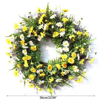 Decor Wreath,22\" Daisy Wreath,Beautiful Artificial Spring and Summer Wreath Fro Q6PE
Decor Wreath,22\" Daisy Wreath,Beautiful Artificial Spring and Summer Wreath Fro Q6PE