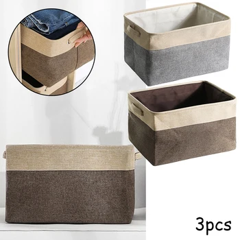 3PCS Large Storage Basket Bin Set Cube Box Foldable Canvas Fabric Collapsible Beige Brown Canvas Polyester
3PCS Large Storage Basket Bin Set Cube Box Foldable Canvas Fabric Collapsible Beige Brown Canvas Polyester