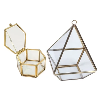 Diamond Shape Box Geometry Glass Cosmetic & Hexagon Transparent Glass Ring Box Wedding Ring Box Geometric Clear Glass
Diamond Shape Box Geometry Glass Cosmetic & Hexagon Transparent Glass Ring Box Wedding Ring Box Geometric Clear Glass