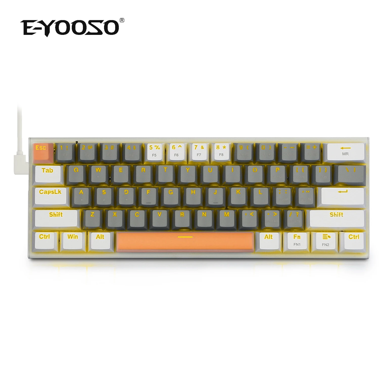 Z-11 Проводная 60% Механическая игровая клавиатура: E-yoosсо, совместимая конструкция, линейная, с защитой от фиктивных нажатий, с красным переключателем и светодиодной подсветкой, со съемным кабелем
Z-11 Проводная 60% Механическая игровая клавиатура: E-yoosсо, совместимая конструкция, линейная, с защитой от фиктивных нажатий, с красным переключателем и светодиодной подсветкой, со съемным кабелем