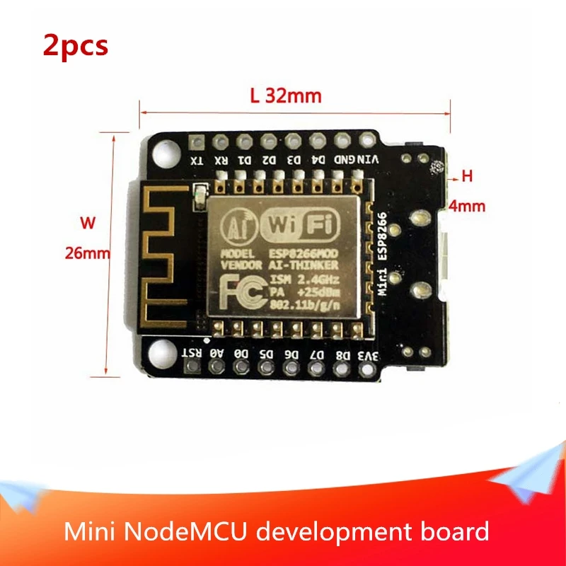 Новейшая мини плата разработки NodeMCU ESP8266 2 шт. Wi Fi от ESP 12F 4 м байт Flash WiFi серийная Lua