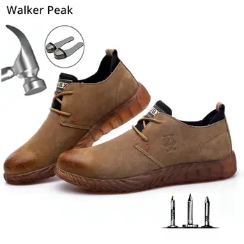 Size 36-45 Casual shoes Mens Steel Toe Genuine Leather Flats Men's Work Sneakers Puncture-Proof Safety Boots Brand Walkerpeak
Size 36-45 Casual shoes Mens Steel Toe Genuine Leather Flats Men's Work Sneakers Puncture-Proof Safety Boots Brand Walkerpeak