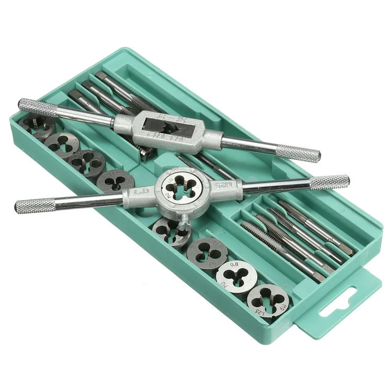 20pcs Metric Alloy Steel Tap & Die Set M3 M4 M5 M6 M8 M10 M12 Screw Thread Plugs Taps with Wrench Broaching Hand Tools Set
20pcs Metric Alloy Steel Tap & Die Set M3 M4 M5 M6 M8 M10 M12 Screw Thread Plugs Taps with Wrench Broaching Hand Tools Set