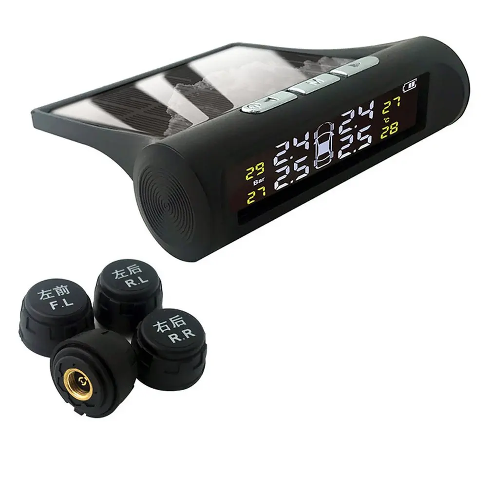 Automotive Solar Wireless Tire Pressure Monitoring System Built-In Tpms External Car Precision Tire Pressure Tester
Automotive Solar Wireless Tire Pressure Monitoring System Built-In Tpms External Car Precision Tire Pressure Tester