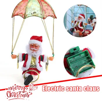 Newest Electric Christmas Toys Skydiving Santa Claus Toys for Children Hanging Ornament
Newest Electric Christmas Toys Skydiving Santa Claus Toys for Children Hanging Ornament