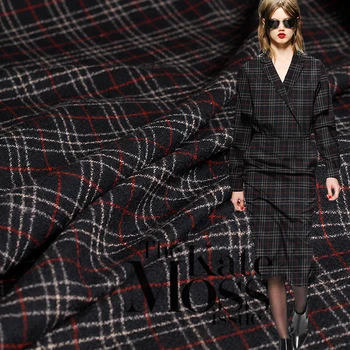Black and red plaid wool wool for autumn and winter wear high-end custom fabrics
Black and red plaid wool wool for autumn and winter wear high-end custom fabrics