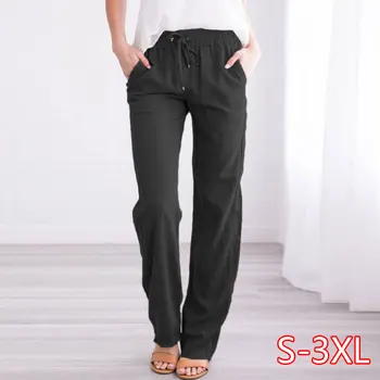 2020 Plus Size Women Casual Loose Pants Solid Elastic Waist Cotton Linen Pants Spring Summer Stretch Female Trousers Clothing
2020 Plus Size Women Casual Loose Pants Solid Elastic Waist Cotton Linen Pants Spring Summer Stretch Female Trousers Clothing