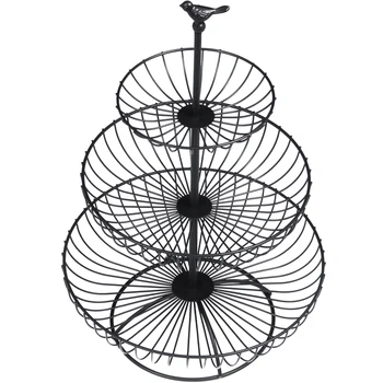 Household 3 Tier Fruit Plate Countertop Metal Fruit Basket Black Vintage Style Tray Stand Storage Basket
Household 3 Tier Fruit Plate Countertop Metal Fruit Basket Black Vintage Style Tray Stand Storage Basket