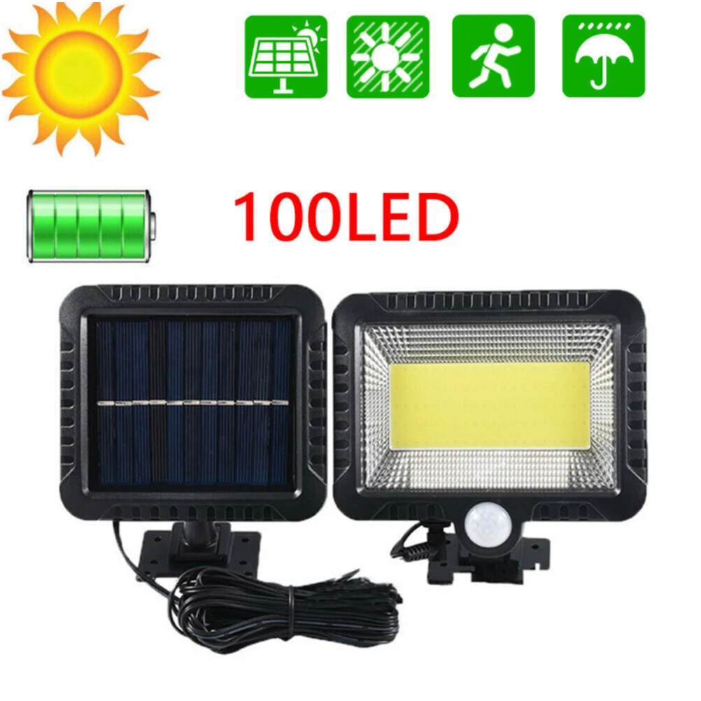 100 LED Solar Sensor Lights Separated Motion Detection Security Garden Flood Lamp
100 LED Solar Sensor Lights Separated Motion Detection Security Garden Flood Lamp
