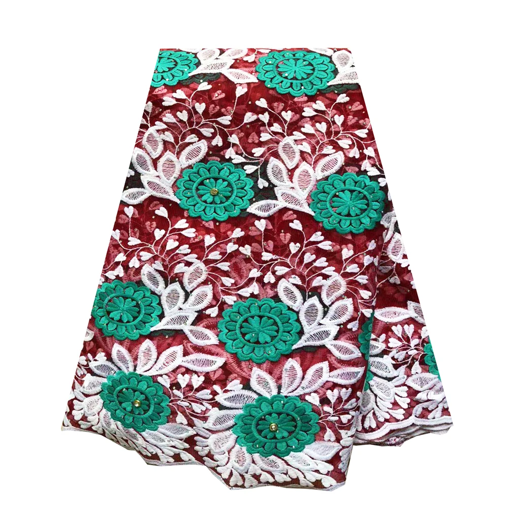 african-lace-fabric-red-green