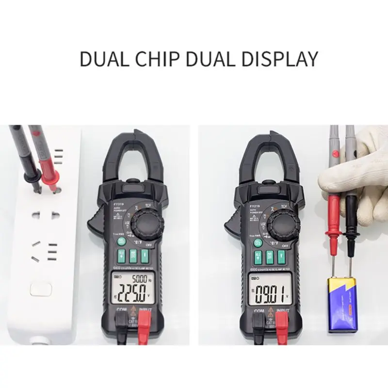 Clamp Meter Multimeter Dual Display Digital Ammeter Voltage Current Tester Tools
Clamp Meter Multimeter Dual Display Digital Ammeter Voltage Current Tester Tools