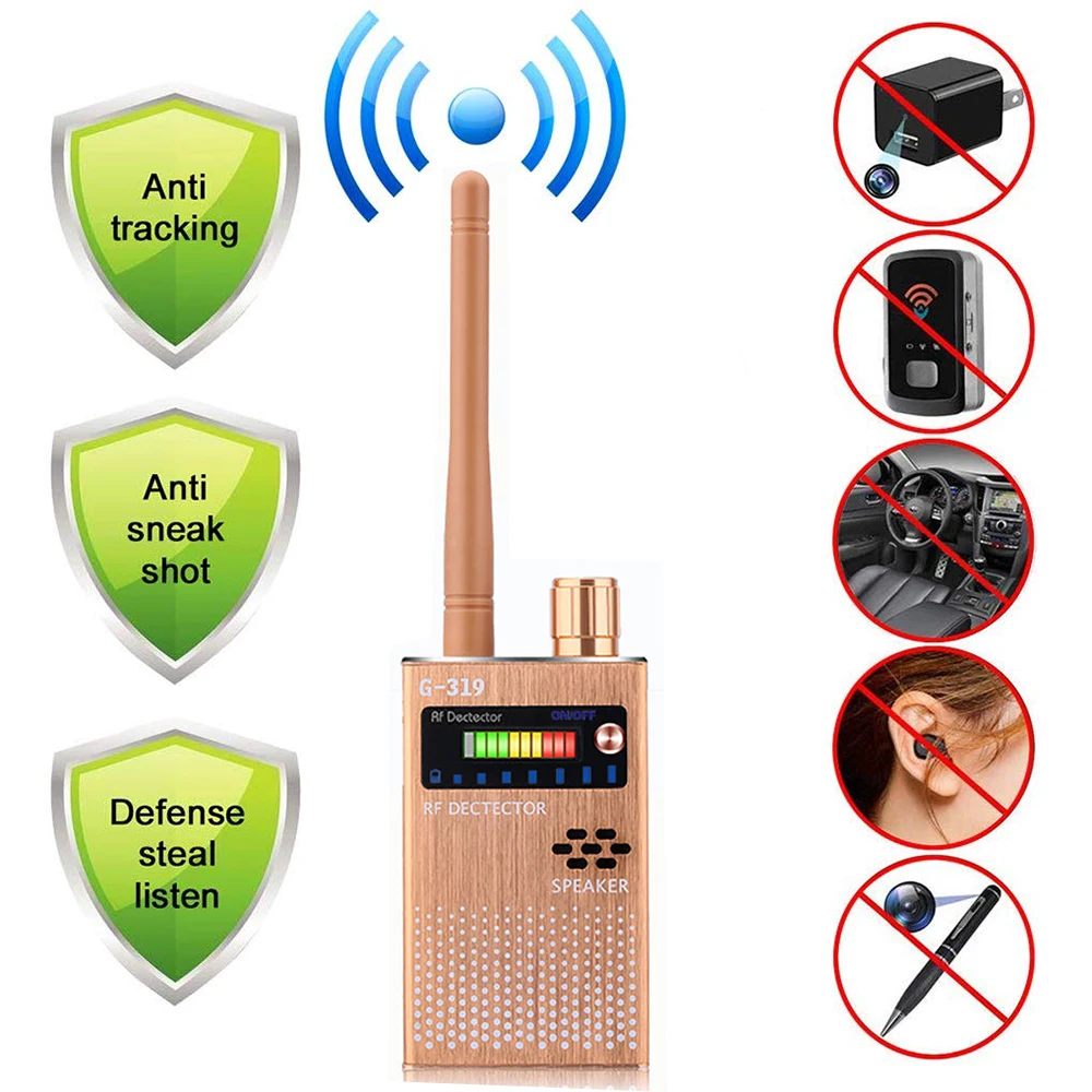 RF Signal Detector Portable 2G 3G 4G Cell Phone Detector Full Range Wireless Bug Detector Finder GSM Device
RF Signal Detector Portable 2G 3G 4G Cell Phone Detector Full Range Wireless Bug Detector Finder GSM Device