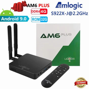 AM6 Plus Amlogic Smart Android 9.0 TV Box DDR4 2.4G 5G WiFi 1000M LAN Bluetooth 4K HD Media Player EU Plug
AM6 Plus Amlogic Smart Android 9.0 TV Box DDR4 2.4G 5G WiFi 1000M LAN Bluetooth 4K HD Media Player EU Plug