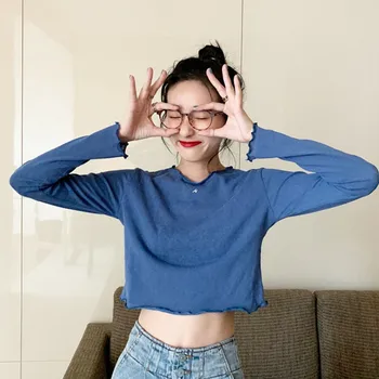 New Solid Color Sweaters Round Neck Pullover Long Sleeve Casual Loose Short Section Tops Hot Fashion Fashion Accessories 
New Solid Color Sweaters Round Neck Pullover Long Sleeve Casual Loose Short Section Tops Hot Fashion Fashion Accessories