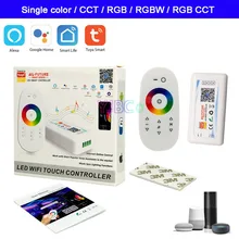 Tuya Wifi 2.4G touch Remote LED Controller Single color/CCT/RGB/RGBW/RGB+CCT LED Strip dimmer DC 5-24V Alexa Google Home Voice
Tuya Wifi 2.4G touch Remote LED Controller Single color/CCT/RGB/RGBW/RGB+CCT LED Strip dimmer DC 5-24V Alexa Google Home Voice