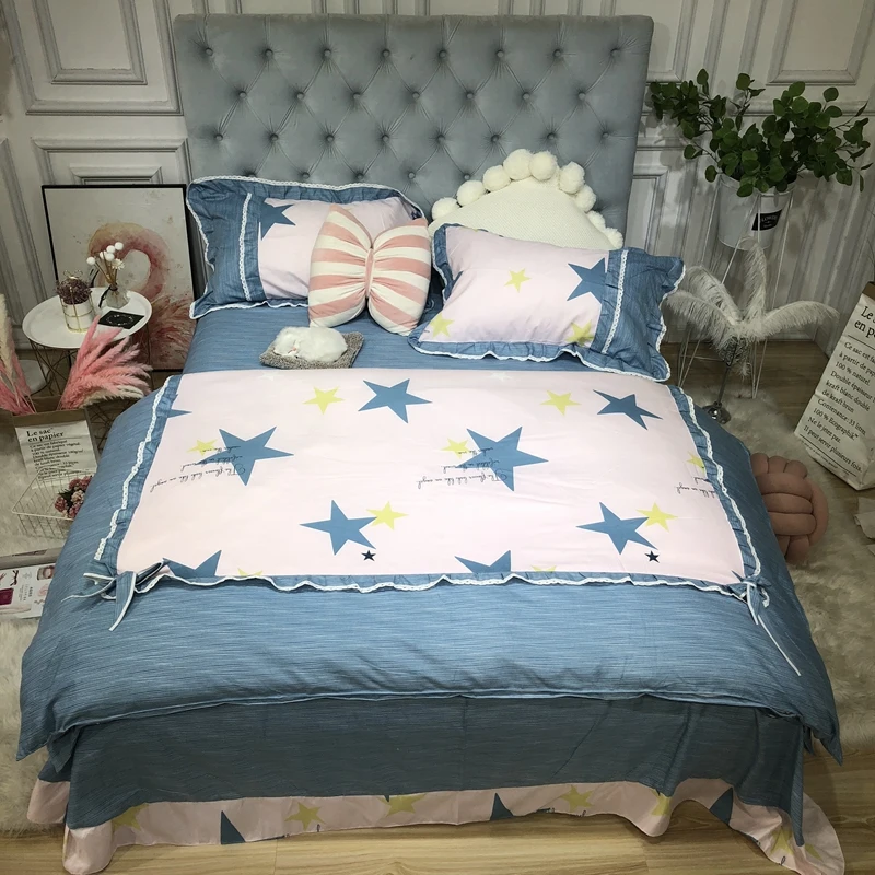 Ultra Soft Brushed Microfiber Comforter Cover with Zipper Bed sheet Pillowcases Queen size 4P Patchwork Lace Ruffle Quilt Cover
Ultra Soft Brushed Microfiber Comforter Cover with Zipper Bed sheet Pillowcases Queen size 4P Patchwork Lace Ruffle Quilt Cover