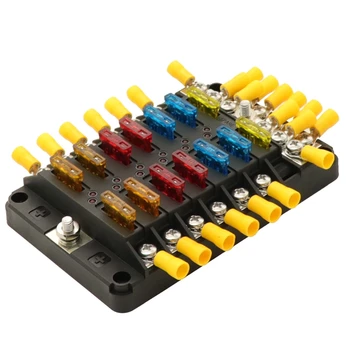 12-Way Car Fuse Box 1 in 12 Out Car Fuse Box Universal Automative Fuse Box with Led Indicator or Car Boat Marine Caravan
12-Way Car Fuse Box 1 in 12 Out Car Fuse Box Universal Automative Fuse Box with Led Indicator or Car Boat Marine Caravan
