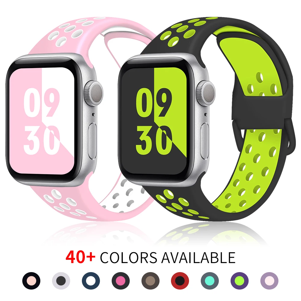 Soft Silicone Band for Apple Watch Series 1 2 3 42mm 38mm Rubber Strap for iWatch 4/5/6/SE 40MMM 44MM
Soft Silicone Band for Apple Watch Series 1 2 3 42mm 38mm Rubber Strap for iWatch 4/5/6/SE 40MMM 44MM