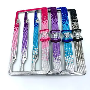 Stainless Steel Rhinestone License Plate Frame Bow-knot Gradient Color Number Plate Bracket Auto Parts for American Car Vehicle
Stainless Steel Rhinestone License Plate Frame Bow-knot Gradient Color Number Plate Bracket Auto Parts for American Car Vehicle