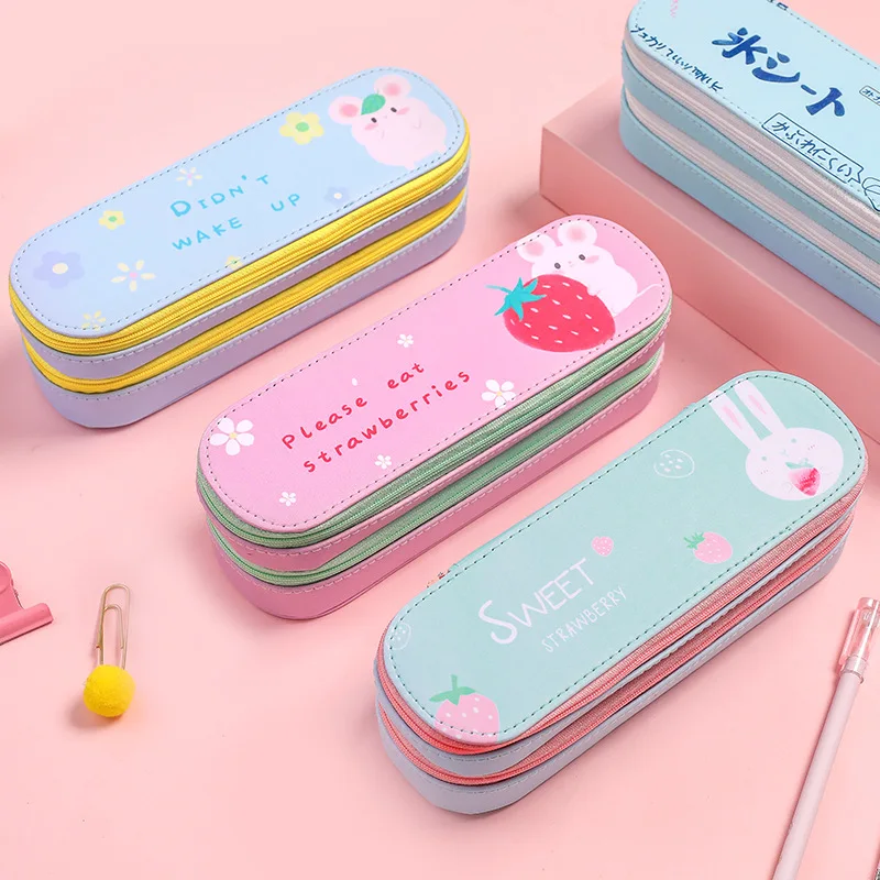 Kawaii Cartoon Portable Double Layer PU Pencil Case Large Capacity Make up Bag Cosmetic Pen Box Organizer Student Stationery
Kawaii Cartoon Portable Double Layer PU Pencil Case Large Capacity Make up Bag Cosmetic Pen Box Organizer Student Stationery