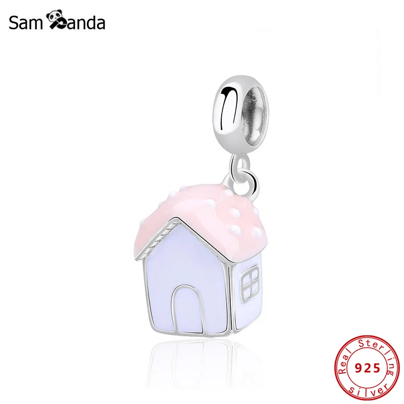 925 Sterling Silver Charms Beads Fit Pandora Bracelet Necklace Pink Sweet Home Pendant Charm Pendants Women Diy Jewelry 
925 Sterling Silver Charms Beads Fit Pandora Bracelet Necklace Pink Sweet Home Pendant Charm Pendants Women Diy Jewelry