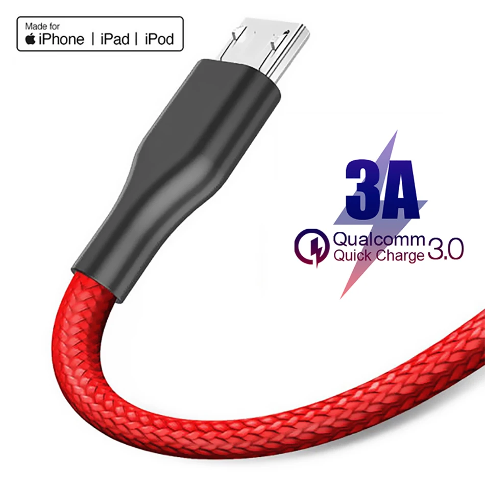 nylon 1m 2m Micro USB Type C Data USB Charger Cable For iPhone 11 6 6S 7 8 Plus X XS XR 10 iPad Fast Charging V8 Long Wire Cord
nylon 1m 2m Micro USB Type C Data USB Charger Cable For iPhone 11 6 6S 7 8 Plus X XS XR 10 iPad Fast Charging V8 Long Wire Cord