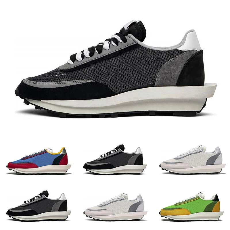 

2019 Sacai LDV waffle running shoes for men women black white gray pine green Gusto varsity blue men trainers fashion sports