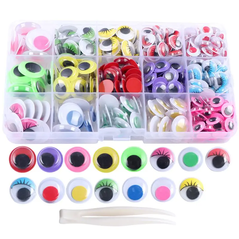 Googly Wiggle Eyes with Self-Adhesive in Portable Plastic Box, Round Wobbly Eyes Sticker Multi Colors and Sizes for DIY Craft
Googly Wiggle Eyes with Self-Adhesive in Portable Plastic Box, Round Wobbly Eyes Sticker Multi Colors and Sizes for DIY Craft