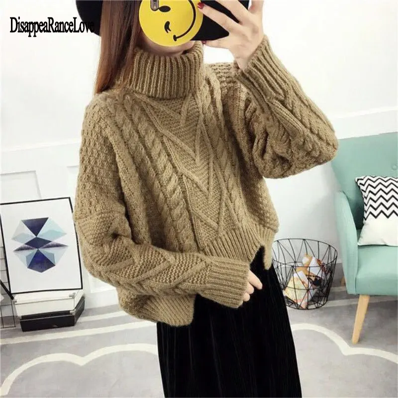 Women Turtleneck Sweaters Autumn Winter 2019 Pull Jumpers European Casual Twist Warm Sweaters Female oversized sweater Pull
Women Turtleneck Sweaters Autumn Winter 2019 Pull Jumpers European Casual Twist Warm Sweaters Female oversized sweater Pull