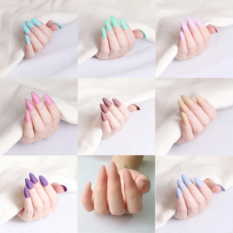 24pcs Solid Color Sense Fake Nail Tip 2020 Design 40 Style Wear False Nails For Nail Extension Manicure Art Press On Nail
24pcs Solid Color Sense Fake Nail Tip 2020 Design 40 Style Wear False Nails For Nail Extension Manicure Art Press On Nail