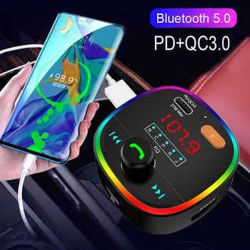 JINSERTA Bluetooth 5.0 FM Transmitter QC3.0 PD Car Charger Ambient Light EQ Mode Player Support U Disk / TF Card Music Play
JINSERTA Bluetooth 5.0 FM Transmitter QC3.0 PD Car Charger Ambient Light EQ Mode Player Support U Disk / TF Card Music Play