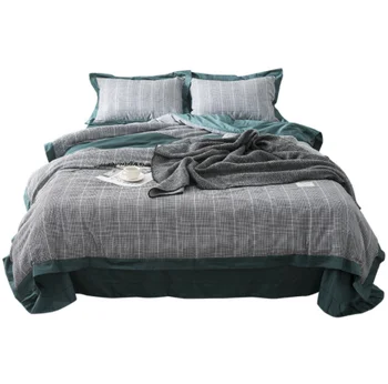Light luxury Nordic style simple art retro style classic houndstooth 60 cotton brushed four-piece bedding
Light luxury Nordic style simple art retro style classic houndstooth 60 cotton brushed four-piece bedding