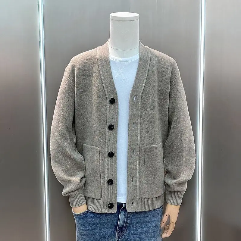 men Knitted Cardigans Sweater Fashion Autumn Long Sleeve Loose Coat Casual Button V Neck Solid Tops
men Knitted Cardigans Sweater Fashion Autumn Long Sleeve Loose Coat Casual Button V Neck Solid Tops