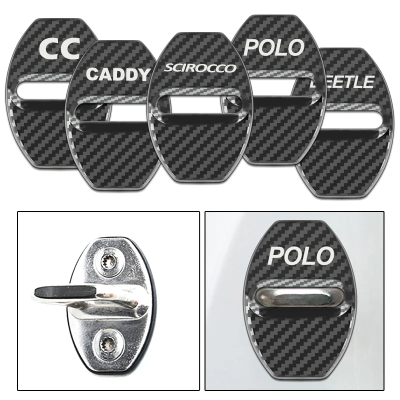 4 Pcs/Set Car Carbon fiber pattern Door Lock Cover Cap For Volkswagen POLO SCIROCCO BEETLE CC GTD EOS UP Car Styling Accessories 
4 Pcs/Set Car Carbon fiber pattern Door Lock Cover Cap For Volkswagen POLO SCIROCCO BEETLE CC GTD EOS UP Car Styling Accessories