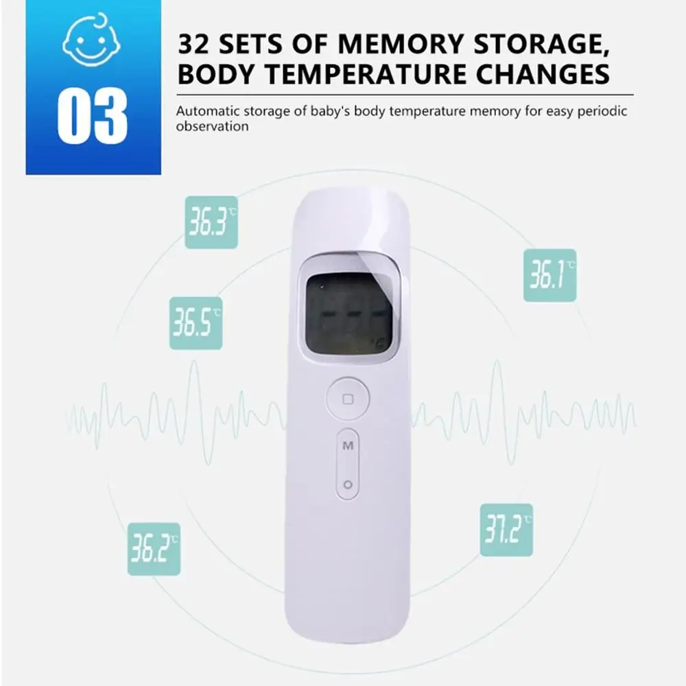 Health-Baby Thermometer Abs Accurate Infrared Digital Lcd Body Measurement Forehead Ear Non-Contact Thermometer 1 Set
Health-Baby Thermometer Abs Accurate Infrared Digital Lcd Body Measurement Forehead Ear Non-Contact Thermometer 1 Set