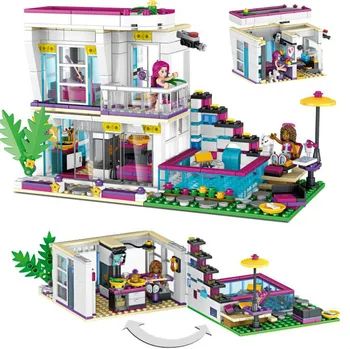 Compatible Lepining 41135 Friends series Livi's Pop Star House Building Blocks Emma Andrea mini-doll figures Toys Best Gift 
Compatible Lepining 41135 Friends series Livi's Pop Star House Building Blocks Emma Andrea mini-doll figures Toys Best Gift