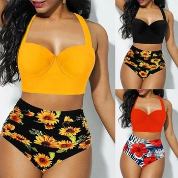 2020 new European American swimsuit and ladies swimsuit explosion American sexy models European print sunflower split 5
2020 new European American swimsuit and ladies swimsuit explosion American sexy models European print sunflower split 5