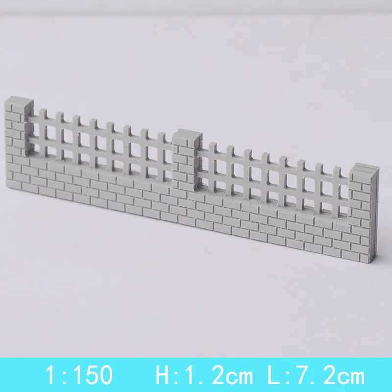 architecture white abs plastic building model fence09