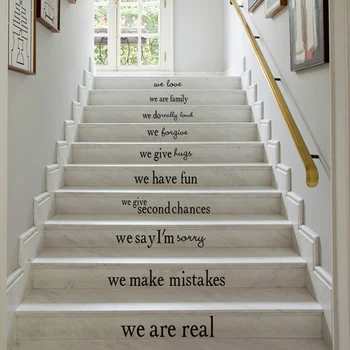 Stair Riser Stickers Black Vinyl Art Creative Staircase Sticker We Are Family PVC 54*85.7CM Waterproof Background
Stair Riser Stickers Black Vinyl Art Creative Staircase Sticker We Are Family PVC 54*85.7CM Waterproof Background