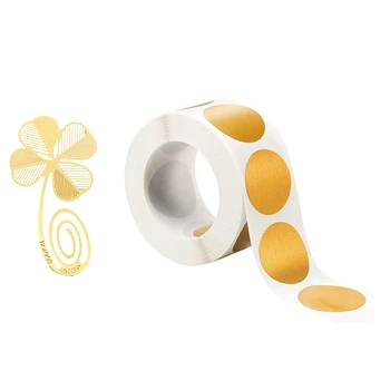 1x Gold Clover Bookmark Sheet Metal Gift Souvenir Book Reading Various Forms & 300Pcs Round Gold Scratch Off Stickers
1x Gold Clover Bookmark Sheet Metal Gift Souvenir Book Reading Various Forms & 300Pcs Round Gold Scratch Off Stickers