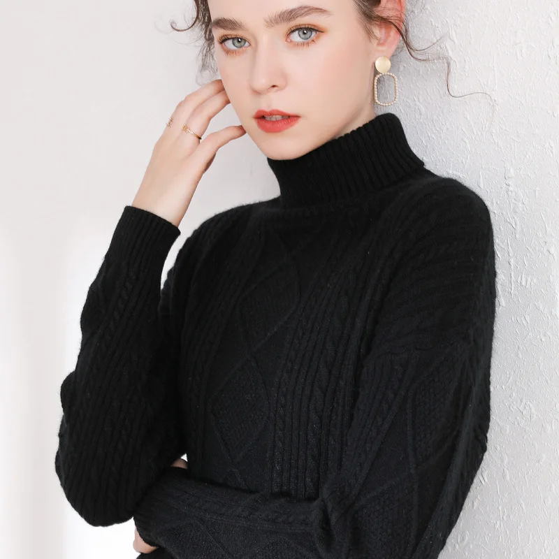 2019 New Style Cashmere Sweater Women's Base Shirt Pullover High Collar Sweater a Generation of Fat Slim Fit Cashmere Sweater
2019 New Style Cashmere Sweater Women's Base Shirt Pullover High Collar Sweater a Generation of Fat Slim Fit Cashmere Sweater