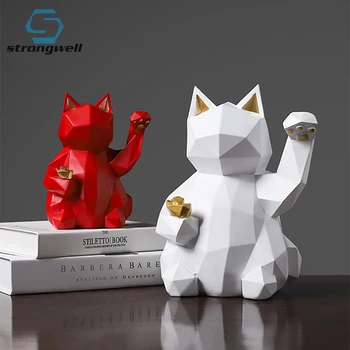 Strongwell Home Decoraction Ornaments Feng Shui Figurines Geometric Lucky Cat Miniature Model Children Birthday Gifts 
Strongwell Home Decoraction Ornaments Feng Shui Figurines Geometric Lucky Cat Miniature Model Children Birthday Gifts