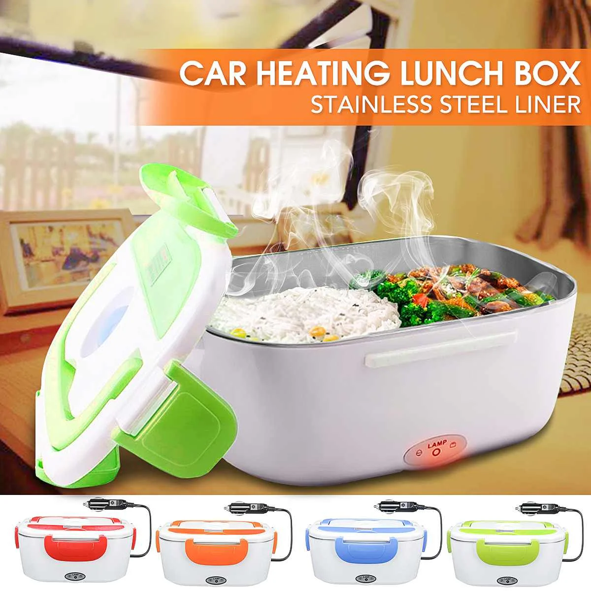 12V1.5L Multi-functional Portable Electric Heated Lunch Box Car Plug Bento Boxes Stainless Steel Food Container for Home Office
12V1.5L Multi-functional Portable Electric Heated Lunch Box Car Plug Bento Boxes Stainless Steel Food Container for Home Office