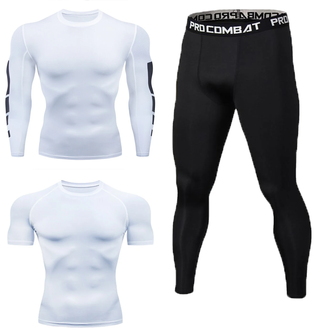 Sports Set Men Elasticity Quick-drying T-shirt Gym Pro Workout Clothes Three-piece Set-Compression Running Clothing
Sports Set Men Elasticity Quick-drying T-shirt Gym Pro Workout Clothes Three-piece Set-Compression Running Clothing