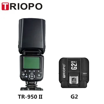 

Triopo TR-950 II Flash Speedlite + G2 2.4G Wireless Flash Trigger For Nikon Canon 650D 550D 450D 1100D 60D 7D 5D tik tok